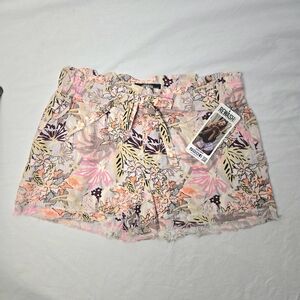 NWT Rewash Floral Paperbag Waist Beach Shorts - Size Large